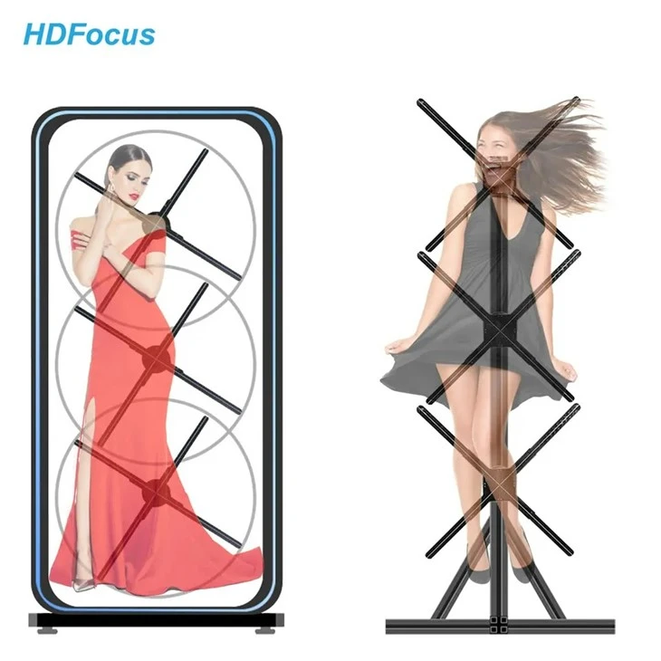3D Holographic Fan 1*3 Advertising Display