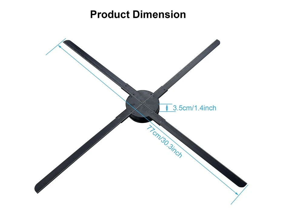 80cm Led 3d Hologram Fan Display