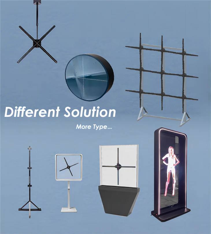 6x3 Spinning Holographic Fan Video Wall Trade Show